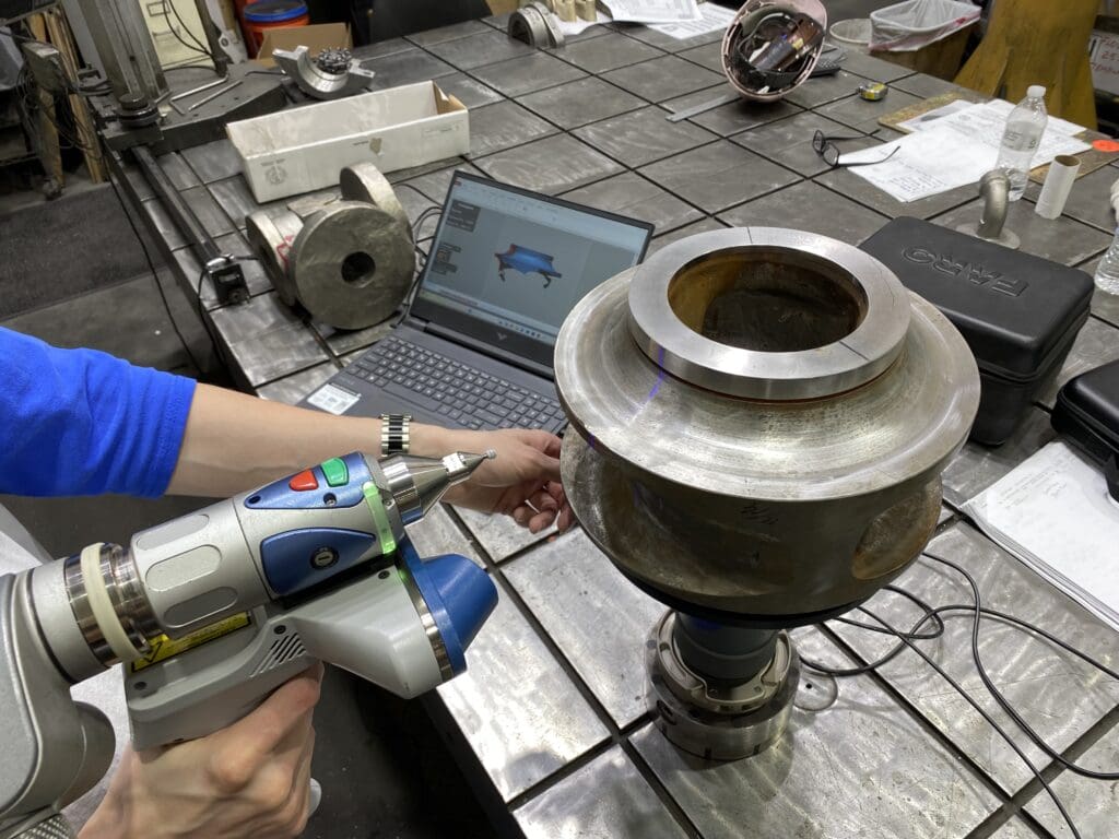 Close up of scanning