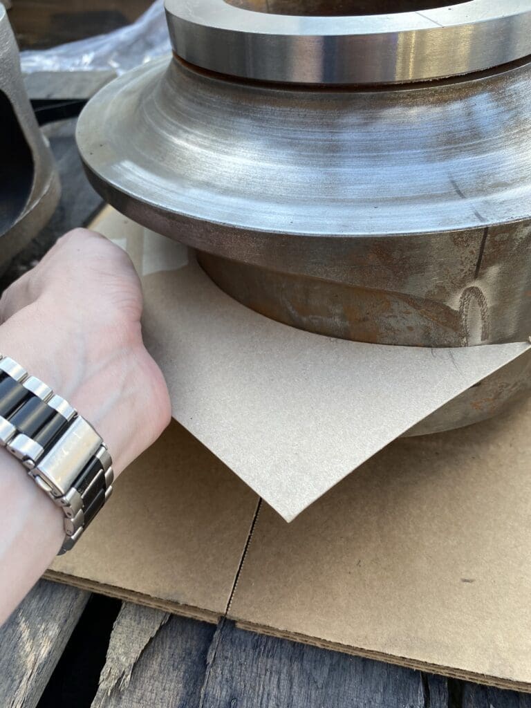 Fitting 2nd cardboard template